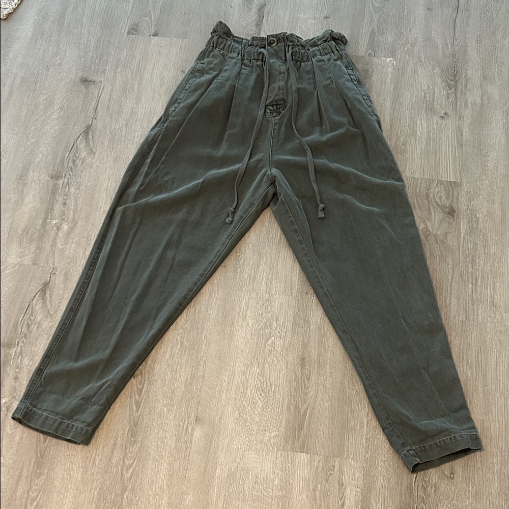 Free People olive green Jeans